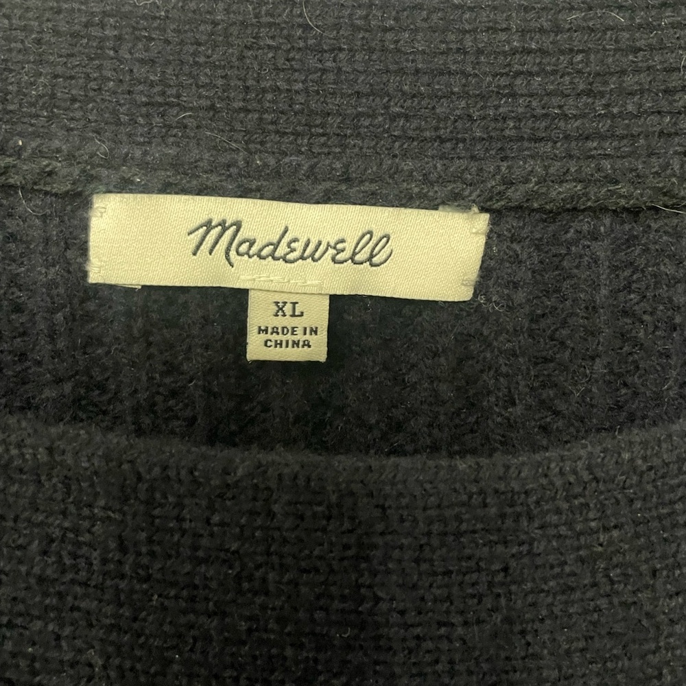 Madewell Midnight Blue Women’s Ribbed Knit Sweater – XL - Picture 2 of 9